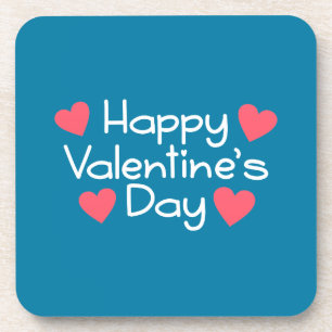 Vrolijke Valentijnsdagkalligrafie   ONDERZETTER