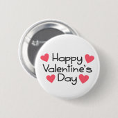 Vrolijke Valentijnsdagkalligrafie | Pin-Button Ronde Button 5,7 Cm (Voorkant /achterkant)