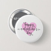 Vrolijke Valentijnsdagkalligrafie | Pin-Button Ronde Button 5,7 Cm (Voorkant /achterkant)