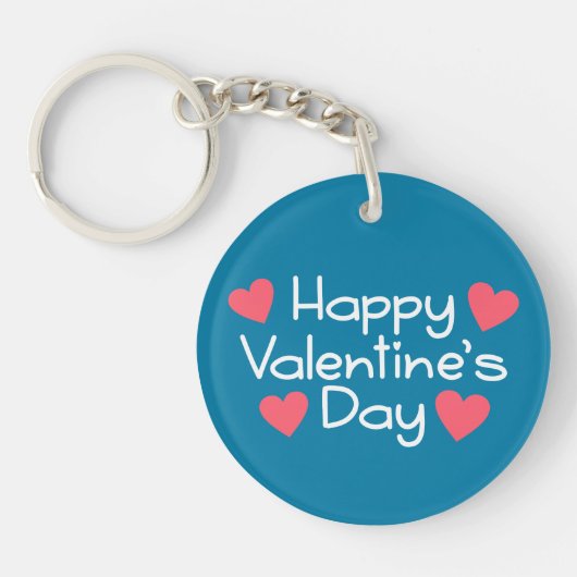Vrolijke Valentijnsdagkalligrafie | Sleutelhanger (Voorkant)