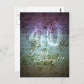 Vrolijke verjaardag!!! 40e briefkaart (Voorkant / Achterkant)