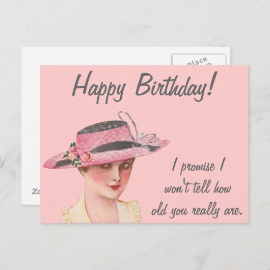 Vrolijke verjaardag! briefkaart (Voorkant / Achterkant)