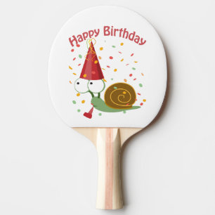 Vrolijke verjaardag! Confetti Slak Tafeltennisbatje