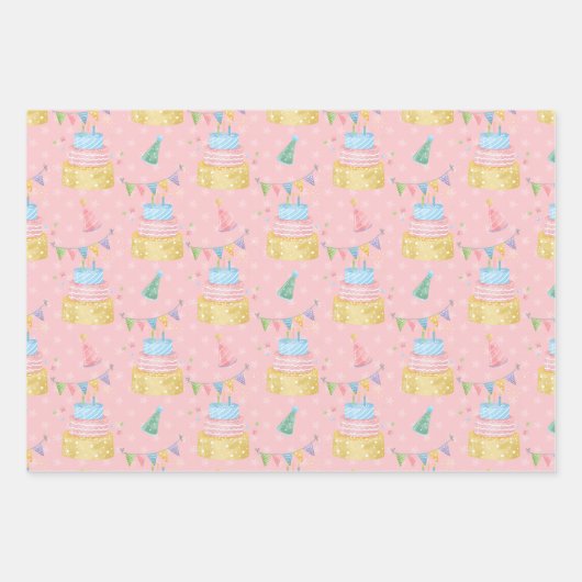 Vrolijke verjaardag Elke persoon die papierbladen Inpakpapier Vel (Voorkant 2)