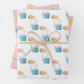 Vrolijke verjaardag Elke persoon die papierbladen Inpakpapier Vel (In situ)