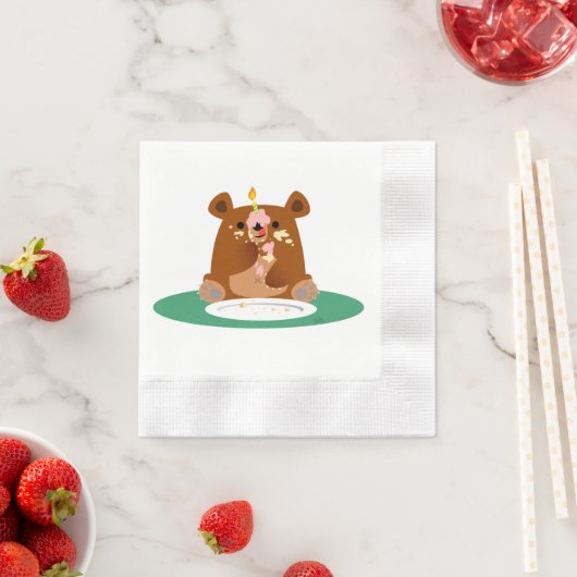 Vrolijke verjaardag, klein beer! Papier Napkins Servetten (Insitu)