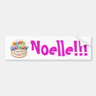 Vrolijke verjaardag! Noelle! sticker {Sjabloon}