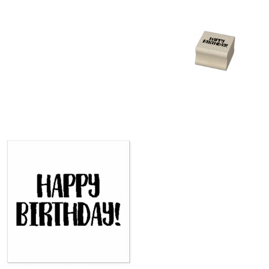 Vrolijke verjaardag! rubberstempel (Gestempeld)