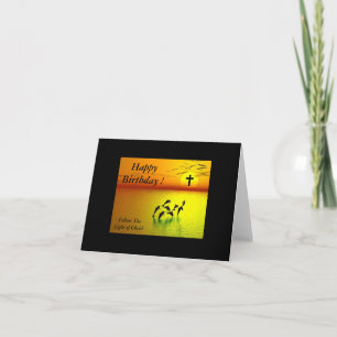 Vrolijke verjaardag... volg het licht van Christus Kaart