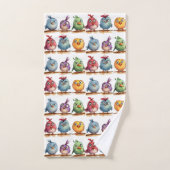 Vrolijke Vogels Bad Handdoek (Handdoek)