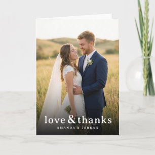 Vrolijke Warme Romantische Foto Bedankkaart