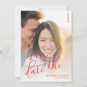 Vrolijke Warme Romantische Foto Save The Date