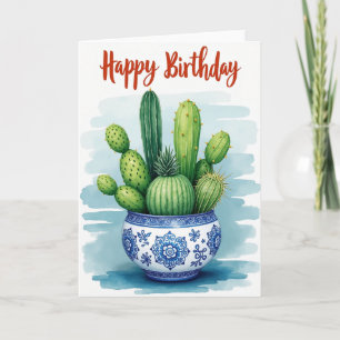 Vrolijke Waterverf Succulenten Kaart