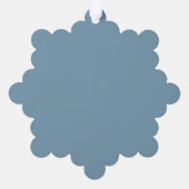 Vrolijke wensen Mooie Blauwe Aangepaste Kerstmis Ornament Kaart (Achterkant)