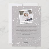 Vrolijke wervelingen wit script kerst klassieke fo feestdagenkaart (Achterkant)