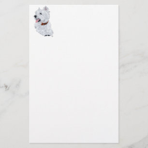 Vrolijke West Highland White Terrier Briefpapier