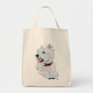 Vrolijke West Highland White Terrier Tote Bag