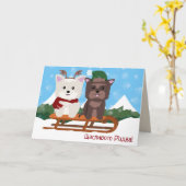 Vrolijke X-mas in het Oekraïens - Щасливог о Р і з Kaart (Gele Bloem)