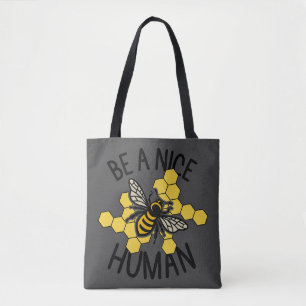 Vrolijke Yellow Bumble Bee Canvas tas: Deli van de Draagtas