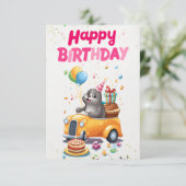 Vrolijke zeehond Groeten Kaart (Staand voorkant)