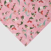 VROLIJKE ZEEMEERMINNEN ROZE TISSUEPAPIER (Detail)