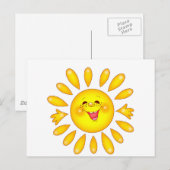 vrolijke zon briefkaart (Voorkant / Achterkant)