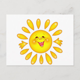 vrolijke zon briefkaart