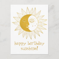 Vrolijke Zon & Maan GELUKKIGE VERJAARDAG Aangepast