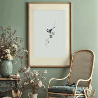 Vrolijke zwart-gekapte Chickadee Waterverf Art