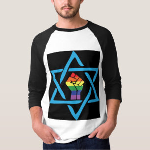 Vrolijke Zwarte Joods T-shirt