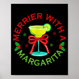Vrolijker Met Een Margarita Kerst Drinken Margar Poster