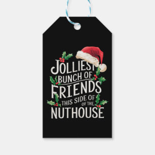 Vrolijkste groep vrienden Kerstmis Sarcasme Cadeaulabel