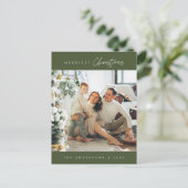 Vrolijkste kerstfoto, modern minimalistisch briefkaart (Staand voorkant)