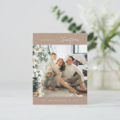 Vrolijkste kerstfoto, modern minimalistisch briefkaart (Staand voorkant)