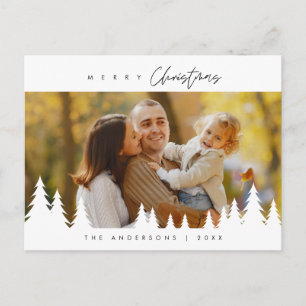 Vrolijkste kerstfoto, modern minimalistisch briefkaart