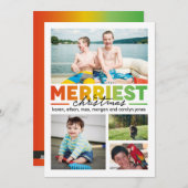 Vrolijkste Kerstmis Multix 4 Feestdagenkaart (Voorkant / Achterkant)