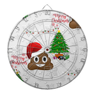 vrome kerst poo emoji dartbord