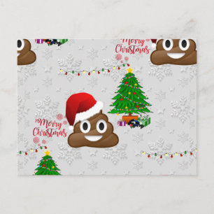 vrome kerst poo emoji feestdagenkaart
