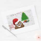 vrome kerst poo emoji rechthoekige sticker (Envelop)