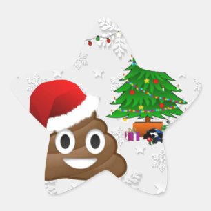 vrome kerst poo emoji ster sticker