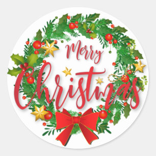 vrome kerst ronde sticker