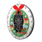 vrome kerstgorilla dartbord (Voorkant Rechts)