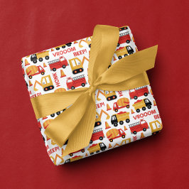 Vroom Honk Beep! Vrachtwagens Cadeaupapier