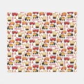 Vroom Honk Beep! Vrachtwagens Fleece Deken (Voorkant (Horizontaal))