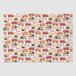 Vroom Honk Beep! Vrachtwagens Tissuepapier