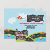 Vroom invitation de fête d'anniversaire de (Devant / Derrière)