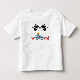 Vroom Race Auto en kinder t-shirt met ingecheckte 