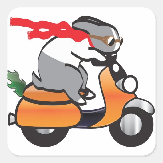 Vroom. Vierkante Sticker (Voorkant)