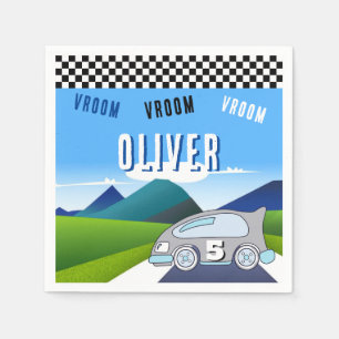 Vroom Vroom Racing Car Road Boy Birthday Servet