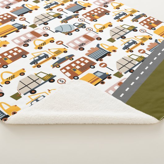 Vroom. Vroom. Tjonge auto en vervoerspatroon Sherpa Deken (3/4)